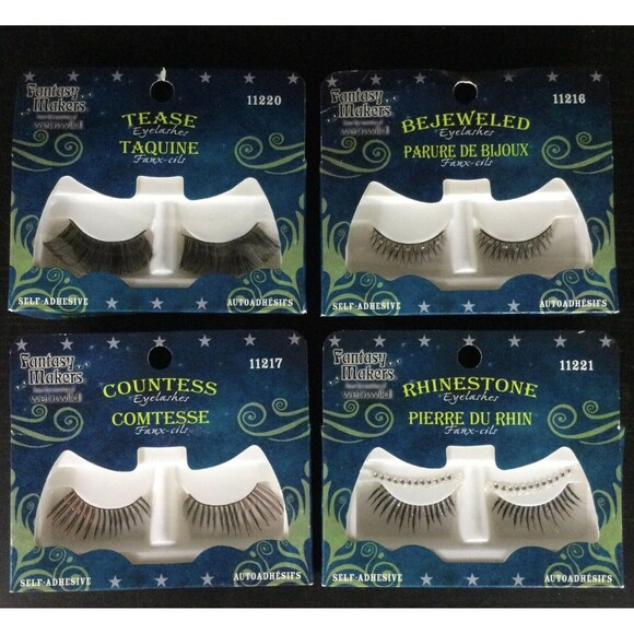 Wet N Wild Fantasy Collection False Eyelashes Lot Of 4-Countess-Tease-Rhinestone - Picture 1 of 6